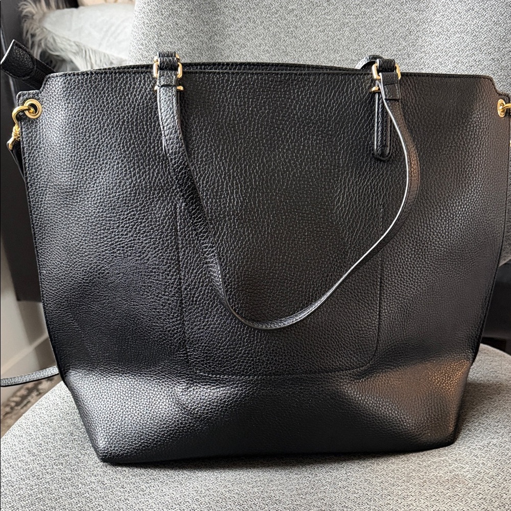 Lauren Ralph Lauren Black Leather Tote Bag – Like New - Picture 5 of 17